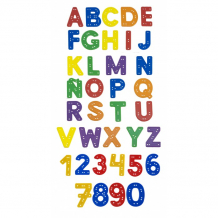 Купить развивающая игрушка miniland набор обучающий шнуровка буквы и цифры (47 элементов) 45307