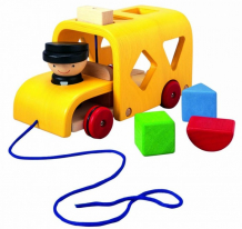 Купить деревянная игрушка plan toys сортер автобус 5121