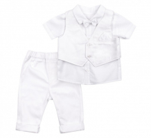 Купить bembi крестильный комплект для мальчика (рубашка, жилетка, брюки) кп178 0517801343