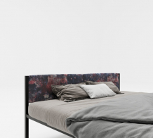 Купить подростковая кровать roomiroom двуспальная металлическая с мягким изголовьем космос 200х160 