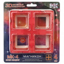 Купить конструктор магникон детали супер квадраты 4 шт. мк-4-ск