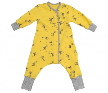 Купить bambinizon пижама-комбинезон на кнопках жирафы пнк-ж