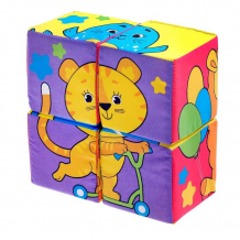 Купить развивающая игрушка iq zabiaka мягкие кубики собери картинку 4208983