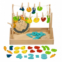 Купить деревянная игрушка игрушки из дерева развивающая игра ёжик д440