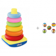 Купить развивающая игрушка chicco пирамида и развивающая игрушка bright stars забавные шарики 