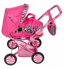 Купить коляска для кукол wakart магда розовая с цветами ( id 3404096 )