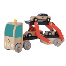 Купить деревянная игрушка classic world набор автовоз и машинки cw53771