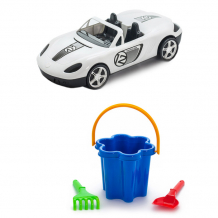 Купить тебе-игрушка набор летний детский автомобиль кабриолет + песочный набор цветок 40-0034+40-0078 40-0034+40-0078