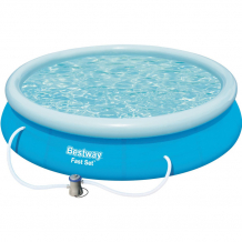 Купить бассейн bestway бассейн надувной fast set с фильтр-насосом 366х76 см 1228972