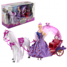 Купить veld co лошадка с каретой и куклой 117824 117824