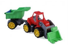 Купить toy mix машина пластмассовая toy bibib большой трактор с прицепом pp 2018-096