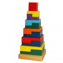 Купить деревянная игрушка рид пирамида квадраты а-015 3037