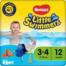 Купить трусики-подгузники для плавания huggies little swimmers 7-15 кг, 12 шт ( id 15937487 )