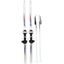 Лыжи подростковые "Ski Race"140/105 см, унив.крепление "Цикл", с палками ( ID 10277108 )