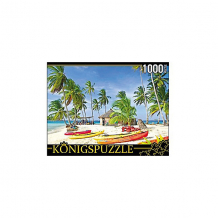 Купить пазл konigspuzzle "лодки на острове" 1000 элементов ( id 7910339 )