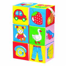 Купить развивающая игрушка мякиши кубики предметы 6 шт. 