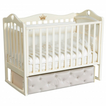 Купить детская кроватка кедр karolina 11 мягкий фасад, автостенка, ящик (универсальный маятник) 53829