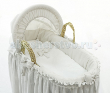Купить колыбель fiorellino корзина плетёная с капюшоном premium baby 