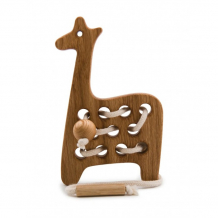 Купить деревянная игрушка rodent kids шнуровка жирафик 1801