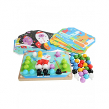 Купить деревянная игрушка lucy & leo дополнительный набор карточек и шариков к мозайке ll219 ll219a