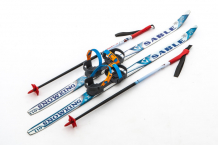 Купить snowmatic лыжи комплект с креплением step 120 см 062223