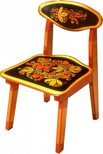 Купить стул детский хохломская роспись 33167, цвет:хохлома/ягоды ( id 104579 )