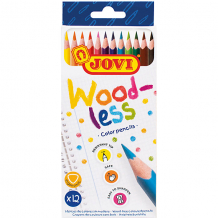 Купить цветные карандаши jovi wood-less, 12 цветов ( id 14631566 )
