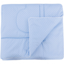 Купить одеяло в кроватку 110х140, горошек, soni kids, голубой ( id 4905963 )