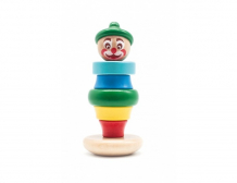 Купить деревянная игрушка бомик клоун пирамидка 3 815