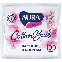 Купить ватные палочки aura, 100 шт ( id 16213513 )