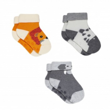 Купить носки детские "зверюшки", 3 пары, оранжевый, серый, белый mothercare 997249394