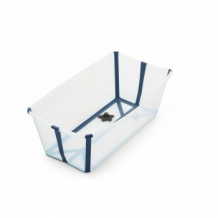 Купить ванночка складная x-large stokke flexi bath transparent, голубой stokke 997055452