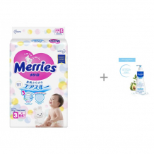 Купить merries подгузники m (6-11 кг) 64 шт. c мягкий гелем для купания mustela 500 мл 