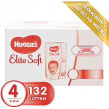 Купить подгузники huggies elite soft 4, 8-14 кг, 132 шт. ( id 4861835 )