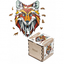 Купить деревянная игрушка eco wood art пазл головоломка хитрый лис s 28x20 см epuz-s-fox