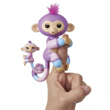 Купить fingerlings 3543m интерактивная обезьянка вайолет с малышом, 12 см