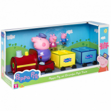Купить свинка пеппа (peppa pig) игровой набор поезд дедушки пеппы 37226