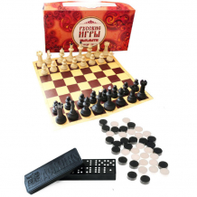 Купить владспортпром набор русские игры шахматы шашки и домино 03-004