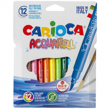 Купить набор фломастеров carioca acquarell, 12 цв., в картонном конверте с европодвесом ( id 7340772 )