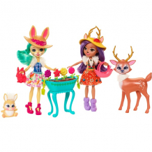 Купить mattel enchantimals fdg01 набор из двух кукол с любимыми зверюшками