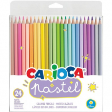 Купить carioca карандаши цветные pastel 24 цвета 43310