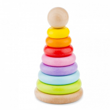 Купить деревянная игрушка new cassic toys пирамидка 7 колец 10501 10501