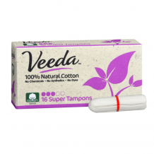 Купить veeda тампоны из натурального хлопка без аппликатора super tampons vdts16us