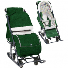 Купить санки-коляска ника комбинированные с трансформируемым кузовом нд7-1б нд7-1б