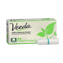 Купить veeda тампоны из натурального хлопка без аппликатора regular tampons vdtr16us