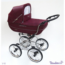 Купить коляска reindeer vintage 2 в 1 (люлька + автокресло) серебряная рама 101csbl