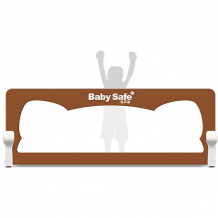 Купить барьер для кроватки baby safe ушки, 150х42 коричневый ( id 15909589 )