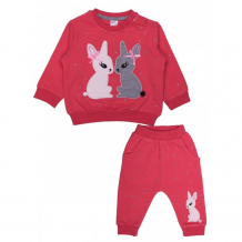 Купить bonito kids комплект для девочки (толстовка, брюки) зайцы op324