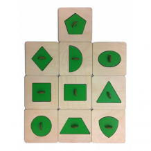 Купить деревянная игрушка raduga kids вкладыши монтессори геометрические фигуры rk1102