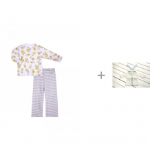 Купить котмаркот пижама львенок (кофта и штанишки) с халатом twinklbaby fun dry зайки 